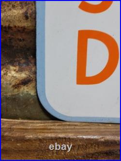 Vintage 49 Mile Scenic Drive Porcelain Sign Old San Francisco Golden Gate Bridge