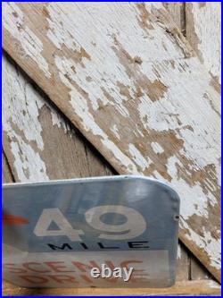 Vintage 49 Mile Scenic Drive Porcelain Sign Old San Francisco Golden Gate Bridge