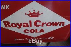 Vintage 50s Robertson 621 Royal Crown RC Cola Metal Advertising Store Sign