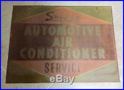 Vintage 60s Snap-On Automotive Air Conditioning Service Metal Sign Snap On Tools