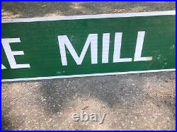 Vintage 6 ft WIRE MILL ROAD Street Sign Highway Interstate Cave Decor Art Signs