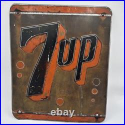 Vintage 7up Metal Sign 13 X 11