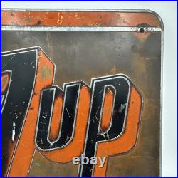 Vintage 7up Metal Sign 13 X 11