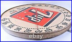 Vintage 7up Thermometer 12 Advertising Round Metal Store Sign Uncola 1960s