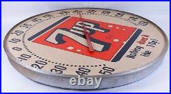 Vintage 7up Thermometer 12 Advertising Round Metal Store Sign Uncola 1960s