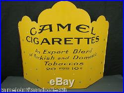 Vintage 98 CAMEL Cigarettes, Litho Printed, Metal & Wood, Zippo Lighter DISPLAY