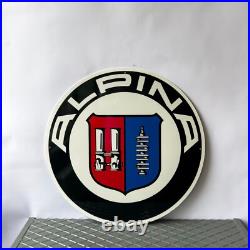 Vintage ALPINA Logo German Tuning Heritage Heavy Metal Sign 19.7 (50cm)