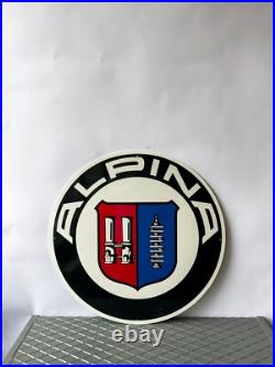 Vintage ALPINA Logo German Tuning Heritage Heavy Metal Sign 19.7 (50cm)