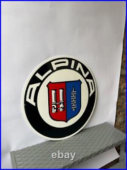 Vintage ALPINA Logo German Tuning Heritage Heavy Metal Sign 19.7 (50cm)