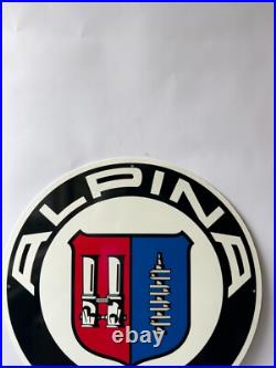 Vintage ALPINA Logo German Tuning Heritage Heavy Metal Sign 19.7 (50cm)