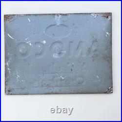 Vintage AMOCO Agricultural Chemicals Metal Sign Farm Ag Gas Oil Advertising