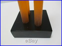 Vintage Acrylic Sculpture Rod Abstract Expressionism Modernism Signed Pop Art