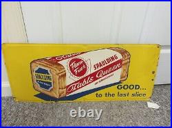 Vintage Advertising Spaulding Bread Sign Metal Store Display Sign A-132