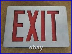 Vintage Aluminum Exit Sign