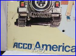 Vintage American Chain Center Advertising Metal Sign Garage/Mancave 70's L81K