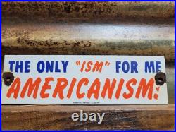 Vintage American Patriot Club Porcelain Sign Old'63 Americanism Americana Gov Vintage American Patriot Club Porcelain Sign Old'63 Americanism Americana Gov