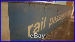 Vintage Amtrak Railroad Passenger Train Station Metal Sign 12ft x 18