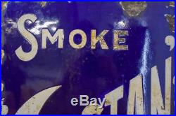 Vintage Antique Early 20th Century Metal Enamel Capstan Tobacco Smoking Sign