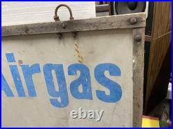 Vintage Antique Hand-Painted Metal Sign POTOMAC MD 36 x 60 Both sides