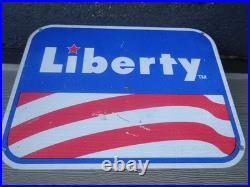 Vintage Antique Original Liberty Gasoline 24 X 18 Metal Oil Advertising Sign