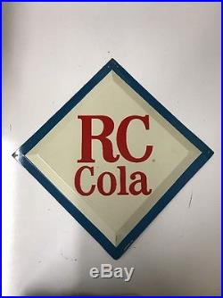 Vintage Antique Original Robertson 611 Diamond raised RC Cola metal sign