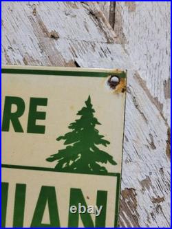 Vintage Appalachian Trail Lodge Porcelain Sign Old Cabin For Rent Smoky Nat Park