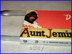 Vintage Aunt Jemima Pancakes 31 Porcelain Metal Door Push Plate Syrup Gas Sign