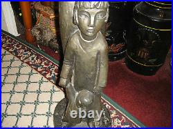 Vintage Austin Productions 1966 Sculpture Signed Degroot Woman Children 45 Tall