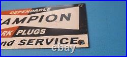 Vintage Automotive Engine Parts Porcelain Metal Gas Auto Mechanic Service Sign