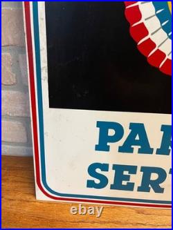 Vintage BMC Parts Service Metal Sign Triumph Austin Healey British Motor Dealer
