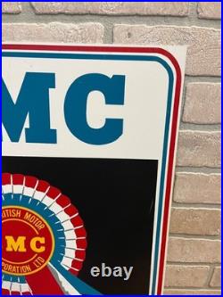 Vintage BMC Parts Service Metal Sign Triumph Austin Healey British Motor Dealer