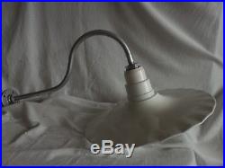 Vintage Barn Light Industrial antique old yard sign RADIAL PLEATED METAL shade