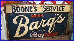 Vintage Barq's Metal Advertising Rare Sign Its Good Root Beer Embossed