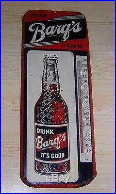 Vintage Barq's Root Beer Soda 25 Metal Thermometer Sign No. 117a Donasco