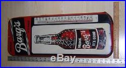 Vintage Barq's Root Beer Soda 25 Metal Thermometer Sign No. 117a Donasco