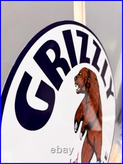 Vintage Bear Oil Company Grizzly Gasoline Heavy Metal Sign 19.7 (50cm) Vintage Bear Oil Company Grizzly Gasoline Heavy Metal Sign 19.7 (50cm)