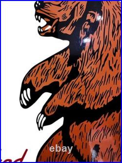 Vintage Bear Oil Company Grizzly Gasoline Heavy Metal Sign 19.7 (50cm)