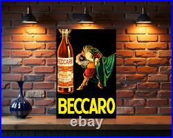 Vintage Beccaro Vermouth Heavy Metal Sign 24x16 (60x40 cm)