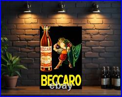 Vintage Beccaro Vermouth Heavy Metal Sign 24x16 (60x40 cm) Vintage Beccaro Vermouth Heavy Metal Sign 24x16 (60x40 cm)