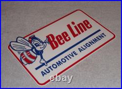 Vintage Bee Line Automotive Alignment 12 Metal Gasoline Oil Bumble Beeline Sign
