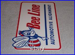 Vintage Bee Line Automotive Alignment 12 Metal Gasoline Oil Bumble Beeline Sign