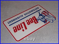 Vintage Bee Line Automotive Alignment 12 Metal Gasoline Oil Bumble Beeline Sign