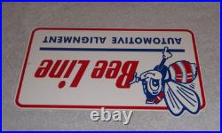 Vintage Bee Line Automotive Alignment 12 Metal Gasoline Oil Bumble Beeline Sign