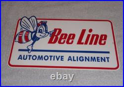Vintage Bee Line Automotive Alignment 12 Metal Gasoline Oil Bumble Beeline Sign