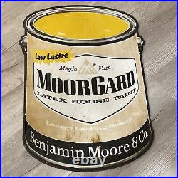 Vintage Benjamin Moore Co Paints MooreGard Heavier metal sign 35 Mid Century