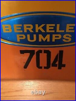 Vintage Berkeley Pumps Metal Sign 24 X 18