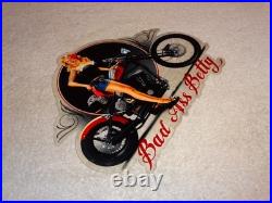 Vintage Betty Female Tattoo Model Motorcycle Porcelain Metal Gasoline & Oil Sign