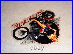 Vintage Betty Female Tattoo Model Motorcycle Porcelain Metal Gasoline & Oil Sign