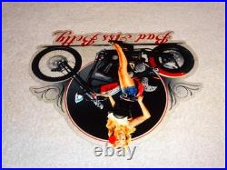 Vintage Betty Female Tattoo Model Motorcycle Porcelain Metal Gasoline & Oil Sign