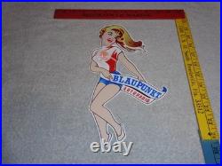 Vintage Blaupunkt Auto Car Radio Woman 11 3/4 Porcelain Metal Gasoline Oil Sign
